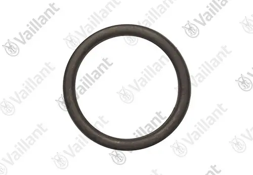 Schwarze Dichtung von Vaillant in runder Form, geeignet für verschiedene Heizsysteme.